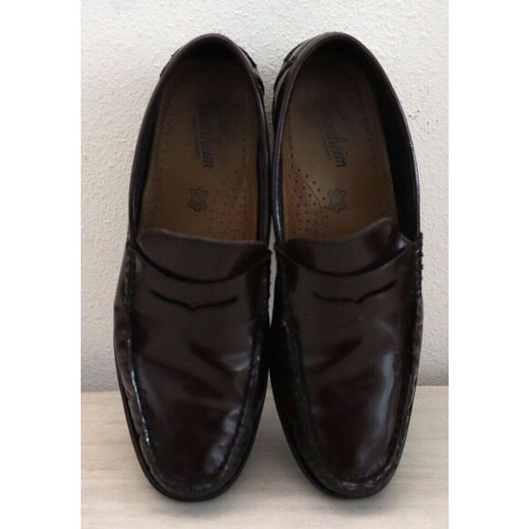 Florsheim 12195-601 Men's Sz 7.5D Burgundy Berkley Flex Penny Loafers - Picture 2 of 11